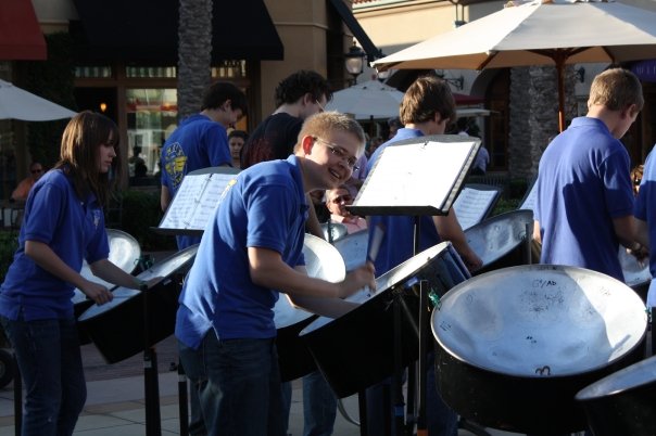 Sean Playing the Steel Pan Sean Playing the Steel Pan